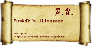Puskás Ulisszesz névjegykártya